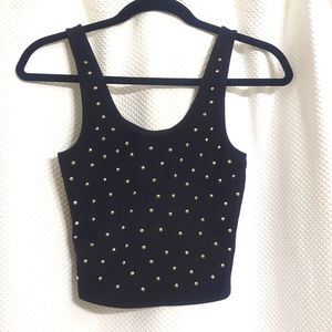 Studded Sparkle and Fade crop top